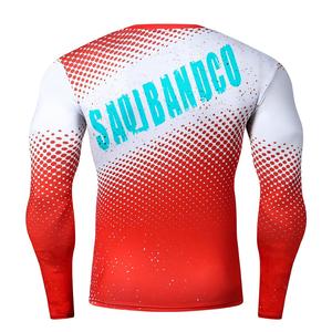 Rash Guard à manches complètes violet/blanc, équipement BJJ d'entraînement de haute qualité, équipement MMA et Kimono Rash Guard pour hommes - Product Image 4