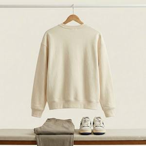 Sudadera de Invierno Estilo Preppy Vintage Personalizada al por Mayor, Corte Holgado, 100% Algodón, Cuello Redondo, para Mujer - Product Image 2