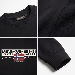 เสื้อสเวตเชิ้ตผู้ชายสีดำ ผ้าฝ้าย คอกลม ทรงปกติ ปักลายธงชาตินอร์เวย์ที่คอหลัง สวมใส่สบายๆ สำหรับฤดูใบไม้ร่วง - Product Image 5