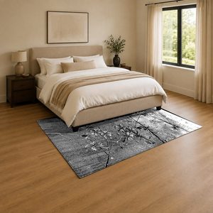 <b>RUGS</b> DEPOT LXDP-0311 Wholesale <b>Charcoal</b> <b>Grey</b> Ethnic Kilim Digital Printed Machine Washable Chenille Area <b>Rug</b> Non Slip - Product Image 3