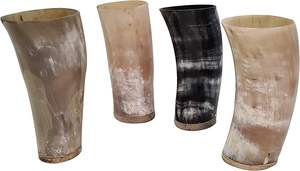 100% corne de taille personnalisée naturelle verre à boire corne de tir noir et blanc avec technique polie pour articles de fête prix bas - Product Image 6