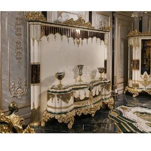 Meuble TV en teck sculpté à la main de style espagnol avec armoire, design européen moderne, taille personnalisable - Product Image 1