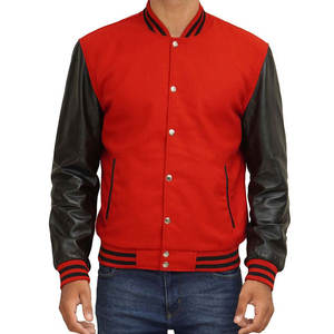 Streetwear personnalisé pour hommes veste de baseball Letterman veste universitaire recadrée en laine avec broderie en chenille style tissu - Product Image 4