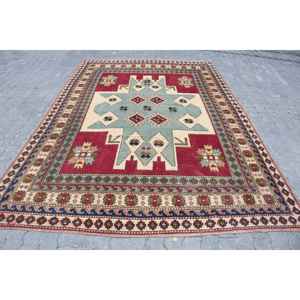 Alfombra Turca Vintage de 7.3x10.5 pies, Alfombra Extra Grande, Alfombra Oriental Roja - Product Image 1