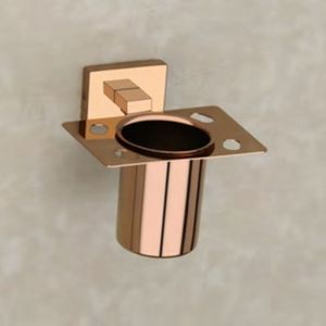 MISHWA Porte-brosse à dents PD-404 Organisateur de salle de bain antirouille en métal brossé pour hôtels, spas et maisons modernes Installation facile Commercial - Product Image 1