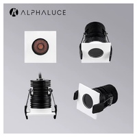 Spot encastré IP65 11W 7 Watts, taille de découpe 45mm, 2 3, downlight LED carré étanche pour salles de bain et toilettes