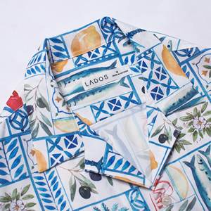 Chemise à col en tissu de soie TST 8149 à manches courtes (style sicilien) - Product Image 4