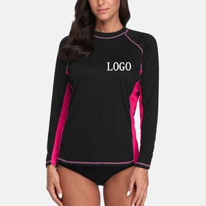 Women's Long Sleeve Rash Guard Quick Dry UV UPF 50+ Sun Protection Compression Shirts Custom Swimming <b>Surfing</b> T-shirts Top - Product Image 2