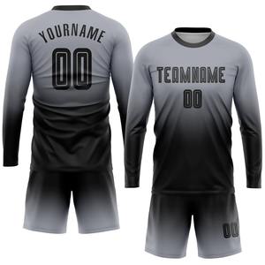 Maillot d'uniforme de football à sublimation noir-blanc Aqua personnalisé du fabricant, uniforme de vêtements de sport offert en gros pour - Product Image 5