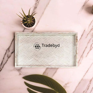 Bandeja con incrustaciones de fregona hecha a mano Tradebyd para decoración del hogar, servicio de comedor y REGALOS FESTIVOS - Product Image 3