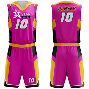 Precio razonable uniforme de baloncesto OEM impreso a rayas multicolor cómodo transpirable directo de fábrica ropa deportiva - Product Image 2