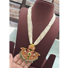 Stylish Premium Quality Classic Gold Plated <b>Pearls</b> Exclusive <b>Necklace</b> <b>and</b> <b>Earring</b> <b>Set</b> Engagement Wedding Wear Collection Women - Product Image 2