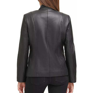 Chaqueta de cuero de vaca auténtica Premium de último diseño 2025 para mujer Diseño clásico, cremallera frontal completa y precio al por mayor - Product Image 4