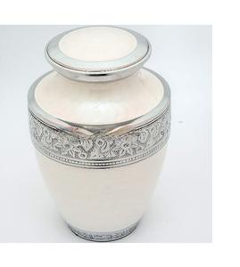 Urne funéraire gravée en argent pour cendres humaines Urne funéraire adulte fabriquée à la main-Grande urne funéraire pour cendres humaines-Sac inclus - Product Image 3