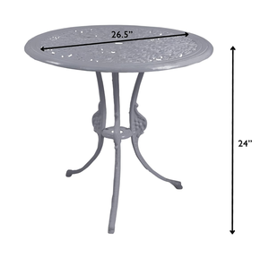 Diseño de corazón vintage Conjunto de jardín Hecho de fundición de aluminio Asientos al aire libre duraderos y elegantes - Product Image 3