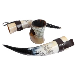 Nouveau Produit Phare : Corne de Buffle Vierge Viking Pure, Écologique, Faite à la Main, Sculptée Rustique, Décoration Animale pour Boissons, Artisanat de Fête - Product Image 6