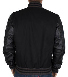 Chaqueta universitaria de béisbol para hombre, con mangas de cuero y bordado de chenilla personalizado. - Product Image 2