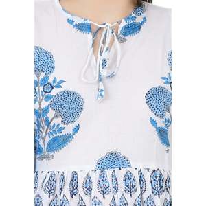 Robe longue en pur coton style bohème chic, taille élastique, douce, respirante, vêtement durable, cadeau idéal pour elle, taille XS - Product Image 2