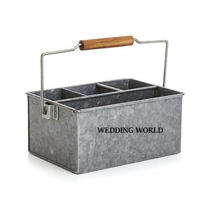 Latest New Collection Metal <b>Utensil</b> Holder With Tray Excellent Quality Luxury Flatware Caddy Top Selling Designer <b>Utensil</b> Holder - Product Image 2