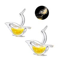 Handmatige citruspers, citroenenpers, nieuw, draagbaar, vaatwasserbestendig, fruitpers, transparant, voor sinaasappels en citrusvruchten