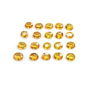Saphir Jaune Péridot Naturel 5x4mm Ovales Facettés, Alexandrite et Aigue-marine Taillées en Poire, Pierres Précieuses Chauffées - Product Image 1