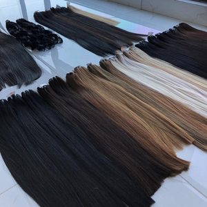 Haute qualité 1-3 ans russe vierge cheveux humains Machine Double trame non transformé sain personnalisé couleur teint blanchi - Product Image 1