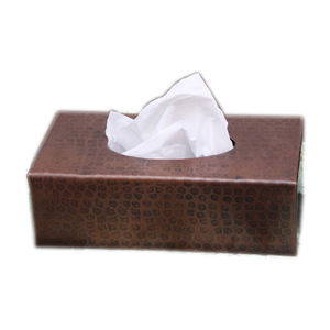 Distributeur de papier en laiton métal pour la maison et le bureau Boîte de rangement de mouchoirs Boîte de papier de soie décorative en métal - Product Image 5