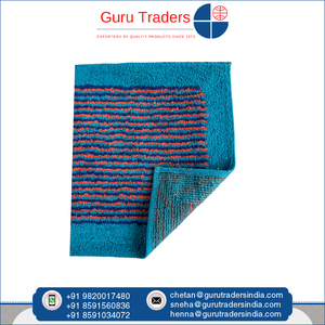 Suministro directo de fábrica de Material de algodón 100% de calidad superior Patrón de rayas horizontales Fácil de limpiar y mantener Alfombra de baño - Product Image 2
