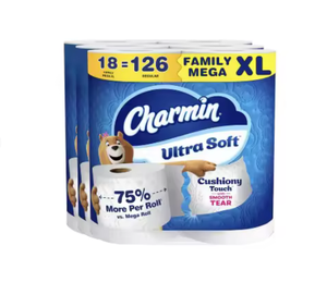 Papel Higiénico Chamin-Ultra Suave de Calidad, 18 Rollos Familiares Mega XL, 126 Rollos, Sellado de Fábrica, Listo para Enviar - Product Image 1