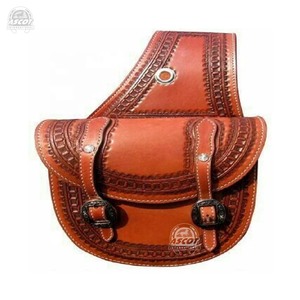 Sac de selle de cheval en cuir de qualité supérieure dans un style floral de cow-boy avec sangle pour la vente en gros équestre - Product Image 3
