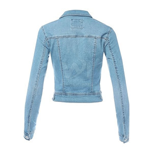 Veste en jean pour femme à manches longues, nouvelle arrivée, fabrication en usine, design personnalisé, prix de gros bon marché, veste en jean pour femme - Product Image 2