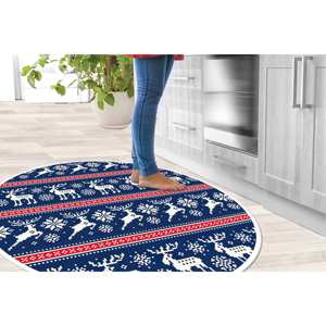 พรมพิมพ์ลายคริสต์มาส ลายกวาง ดีไซน์ทันสมัย สำหรับห้องนั่งเล่น พรมเนื้อนุ่มแบบไม่ทอ - Product Image 5