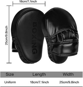Wholesale Boxing Curved Focus Punching Mitts Waterproof Leatherette Training <b>Hand</b> <b>Pads</b> for Sports - Product Image 4