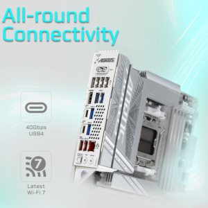 Placa base GIGABYTE X870 <span class=keywords><strong>AORUS</strong></span> ELITE WIFI7 ICE <span class=keywords><strong>AM5</strong></span> LGA 1718, ATX, DDR5, compatible con CPU de la serie AMD Ryzen 9000/8000/7000 - Product Image 6