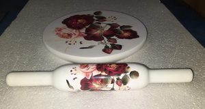 Juego de Chakla y Belan de Madera con Diseño Floral Impreso, Ecológico, Combo de Tabla y Herramienta para Estirar Masa y Chapati - Product Image 5