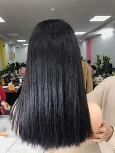 Haute qualité confortable noir naturel droit dentelle avant fermeture Bob perruque faite vietnamienne 100% Extensions de cheveux humains pour les femmes - Product Image 4