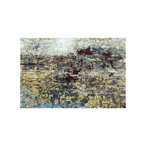 UVenuti พรมไหมพรมแบบถักมือลายนามธรรม, พรมถักไหมพรมขนสัตว์และผ้าไหมไม้ไผ่สีเทาและ Black-LRB-1550สำหรับใช้ในบ้าน - Product Image 3