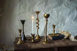 100% Best Quality Brass <b>Candle</b> Stand for Customized Size <b>Cheap</b> Price with Handmade with Single Piece Natural Craft - Product Image 4