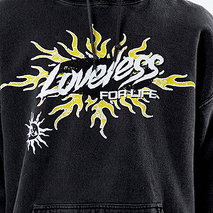 Sweat-shirt à capuche oversize pour homme Loveless Life, noir, streetwear, 100% coton, tissu molletonné français, coupe ample, vêtement de printemps - Product Image 4