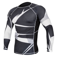 Jiu Jitsu brésilien BJJ Rash Guards Chemises de compression respirantes en nylon et spandex Rashguards MMA unis