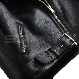 Chaqueta de cuero de terciopelo para mujer de estilo largo nuevo de otoño e invierno con doble cremallera y cinturón chaqueta de alta calidad OEM - Product Image 6