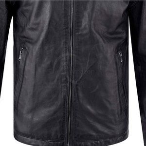 เสื้อแจ็คเก็ตหนังผู้ชายขายดี แฟชั่นใหม่ เสื้อแจ็คเก็ตหนังผู้ชายกันลม - Product Image 6