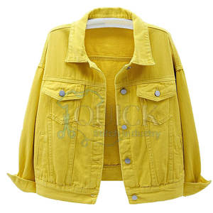 Vestes en jean pour femmes en coton solide respirant de haute qualité, à séchage rapide, tricotées pour l'hiver, écologiques, prix de gros - Product Image 1