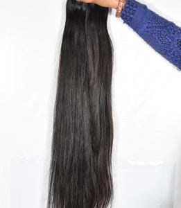 Faisceau naturel noir non traité cuticule aligné Double trame vague Curl directement fabricants vietnamiens extensions de cheveux humains - Product Image 1