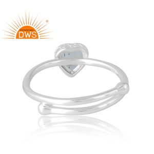 Hot Selling 925 Sterling Silver Natural <b>Rose</b> <b>Quartz</b> Gemstone Ring Custom Jewelry Manufacturer - Product Image 2