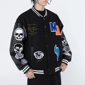 Chaqueta universitaria de lona de gran tamaño para hombre de lujo, gran oferta de la mejor calidad, decoración de patrón de estilo Letterman con cuello levantado para invierno - Product Image 4