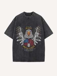 Épaule tombante surdimensionnée Conception et taille personnalisées imprimées 100% coton T-shirts graphiques Chemise respirante populaire OEM - Product Image 4