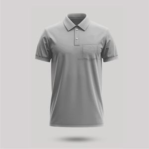 Camiseta de Golf Personalizada OEM para Hombre, 100% Algodón, Manga Corta, Color Sólido, con Logotipo Bordado Personalizado, Transpirable - Product Image 1
