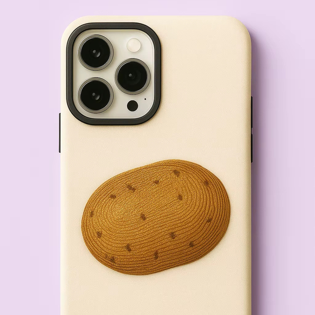 Minimalist Beaded Potato Embroidery Customizable Portable Phone Case Soft Fabric Back Cover Detailed Embroidery Shock Absorbent
