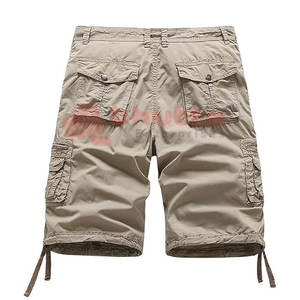 Pantalones cortos Cargo de algodón personalizables de alta calidad para hombre, cintura elástica media, patrón sólido, exterior, informal, secado rápido, logotipo digital personalizado - Product Image 2